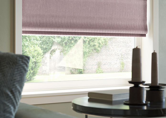 Delicate Chevron, Maroon - Motorised Roman Blind - Image 5